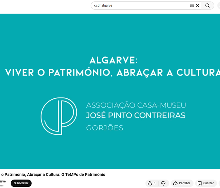 Algarve, Viver o Património, Abraçar a Cultura: O TeMPo de Património 